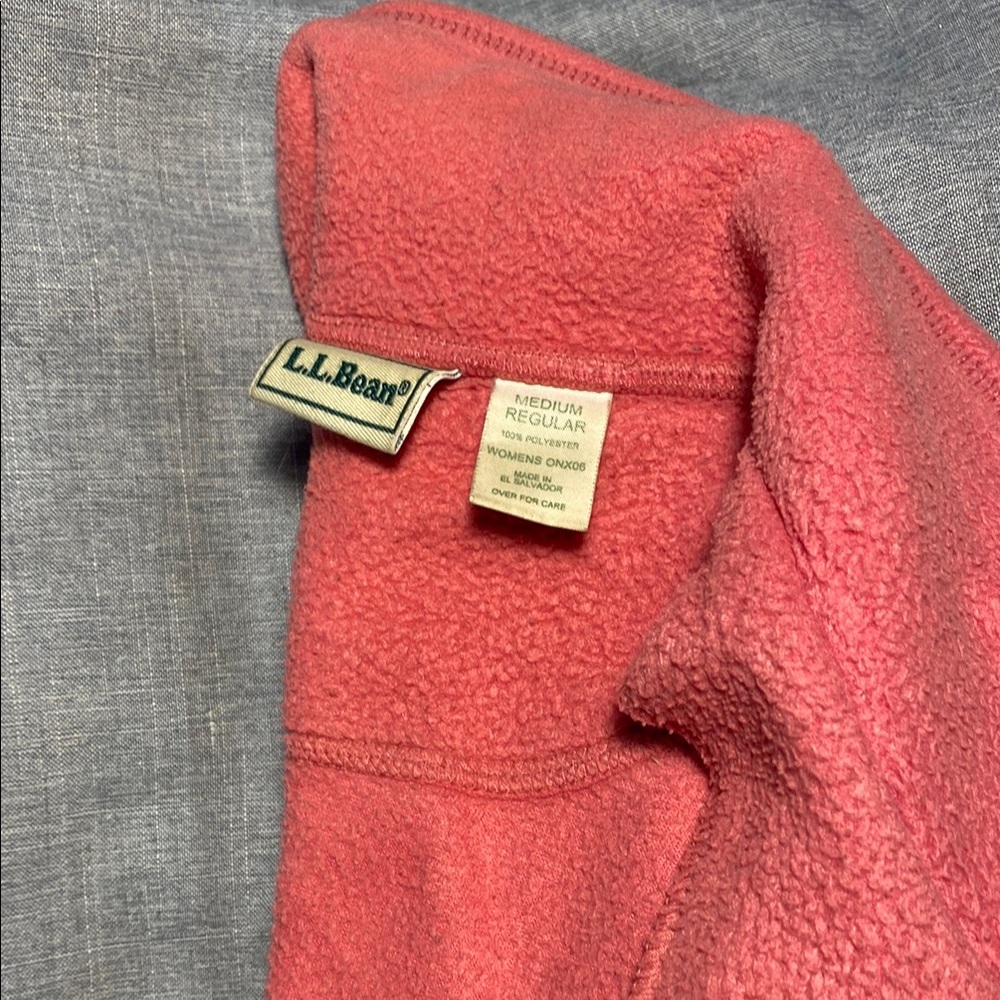 L.L. Bean Coral Fleece Pullover
